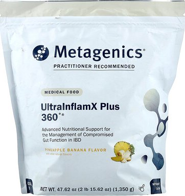 Metagenics, UltralnflamX Plus 360°, medizinisches Lebensmittel, Ananas-Banane, 1.350 g 47,62 oz.