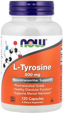 NOW Foods, L-Tyrosin, 500 mg, 120 Kapseln