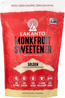 Thumbnail - Lakanto, Monkfruit Sweetener with Erythritol, Mönchsfrucht-Süßstoff mit Erythrit, Golden, 800 g (28,22 fl. oz.)