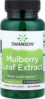 Swanson, Maulbeerblattextrakt, 500 mg, 60 Kapseln