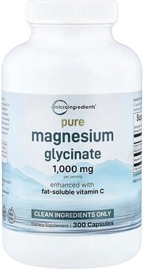 Micro Ingredients, Pure Magnesium Glycinate, reines Magnesiumglycinat, 300 Kapseln