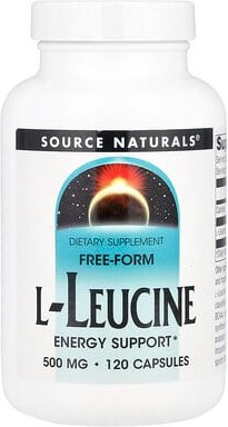 Source Naturals, Free-Form L-Leucine, L-Leucin in freier Form, 500 mg, 120 Kapseln