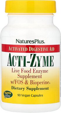 NaturesPlus, Acti-Zyme, aktivierte Verdauungshilfe, 90 vegane Kapseln