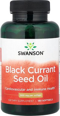 Swanson, Schwarze Johannisbeere-Samenöl, 500 mg, 180 Weichkapseln
