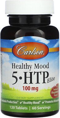 Carlson, Healthy Mood, 5-HTP Elite, gesunde Stimmung, 5-HTP Elite, natürliche Himbeere, 120 Tabletten