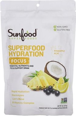 Sunfood, Superfood Hydration Focus, Ananas-Açaí-Beere, 227 g (8 oz.)