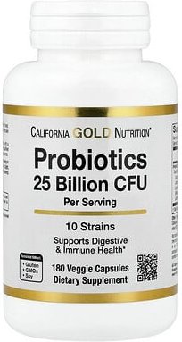California Gold Nutrition, Probiotics with Lactobacillus acidophilus, Bifidobacterium lactis, Lactobacillus plantarum, a...