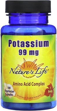 Nature's Life, Kalium, 99 mg, 100 vegetarische Kapseln