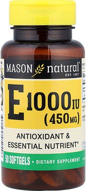 Mason Natural, Vitamin E, 450 mg (1.000 IU), 50 Weichkapseln