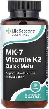 Thumbnail - LifeSeasons, Essential, MK-7 Vitamin K2, Quick Melts, Vitamin K2, Beere, 60 schnelle Melts (100 mcg pro Melt)