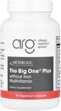 Metabolic Maintenance, The Big One® Plus, Multivitamin ohne Eisen, 90 pflanzliche Kapseln