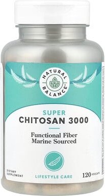 Natural Balance, Super Chitosan 3000, Nahrungsergänzungsmittel, 120 pflanzliche Kapseln (750 mg pro Kapsel)