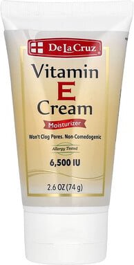 De La Cruz, Vitamin E Cream, Vitamin-E-Creme, 74 g (2,6 oz.)