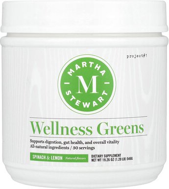 Martha Stewart Wellness, Wellness Greens, Spinat und Zitrone, 546 g (19,26 oz.)