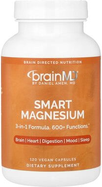 BrainMD, Smart Magnesium, Magnesium, 120 vegane Kapseln (150 mg pro Kapsel)