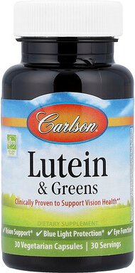 Carlson, Lutein & Greens, 30 vegetarische Kapseln