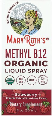 Thumbnail - MaryRuth's, Organic Methyl B12 Liquid Spray, Flüssig-Bio-Methyl-B12-Spray, Erdbeere, 720 mcg, 30 ml (1 fl. oz.)