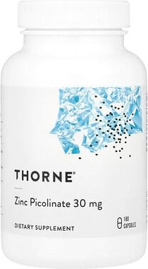 Thorne, Doppelt konzentriertes Zink-Picolinat, 180 vegetarische Kapseln