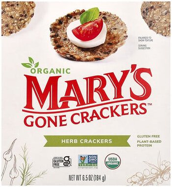 Mary's Gone Crackers, Organic Herb Crackers, Cracker mit Bio-Kräutern, 184 g (6,5 oz.)