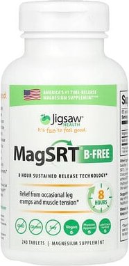 Jigsaw Health, MagSRT® B-Free, Time-Release Magnesium, B-freies Magnesium mit verzögerter Freisetzung, 240 Tabletten