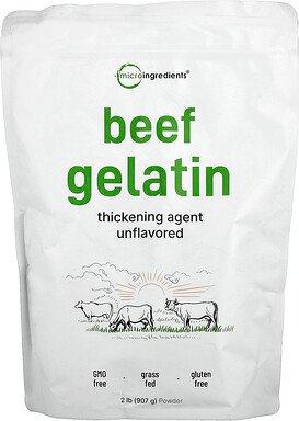 Micro Ingredients, Beef Gelatin Powder, Rindergelatinepulver, geschmacksneutral, 907 g (2 lb.)