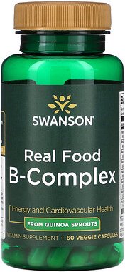 Swanson, Real Food B-Complex, 60 pflanzliche Kapseln