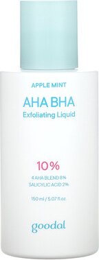 Goodal, AHA BHA Exfoliating Liquid, Peeling-Flüssigkeit mit AHA BHA, Apfel-Minze, 150 ml (5,07 fl. oz.)