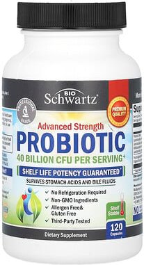 Thumbnail - BioSchwartz, Advanced Strength Probiotic, Probiotikum in verbesserter Stärke, 120 Kapseln