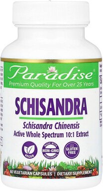Paradise Herbs, Schisandra, 60 pflanzliche Kapseln (250 mg pro Kapsel)