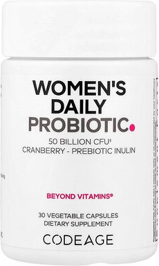 Codeage, Women's Daily Probiotic, tägliches Probiotikum für Frauen, 30 pflanzliche Kapseln