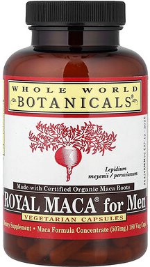 Whole World Botanicals, Royal Maca® für Männer, 180 pflanzliche Kapseln