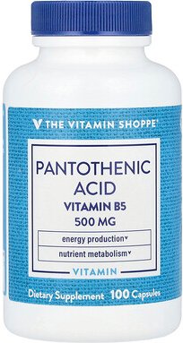 The Vitamin Shoppe, Pantothenic Acid, Pantothensäure, Vitamin B 5, 100 Kapseln