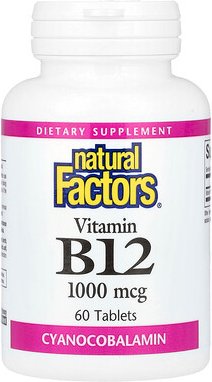 Thumbnail - Natural Factors, Vitamin B12, 1.000 mcg, 60 Tabletten