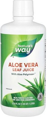 Nature's Way, Aloe Vera Leaf Juice, Aloe-Vera-Blattsaft, geschmacksneutral, 1 l (33,8 fl. oz.)