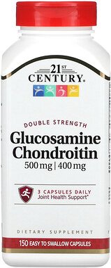 21st Century, Glucosamine Chondroitin, Glucosamin-Chondroitin, 150 einfach zu schluckende Kapseln