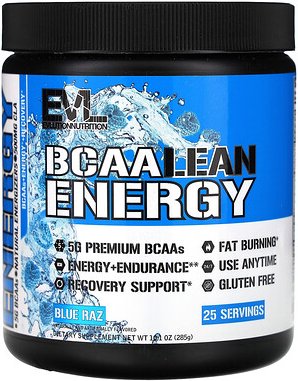 EVLution Nutrition, BCAA Lean Energy, Blue Raz, Himbeere, 285 g (10,1 oz.)