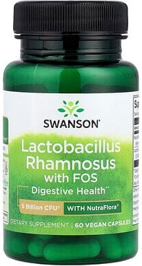 Thumbnail - Swanson, Lactobacillus rhamnosus mit FOS, 60 vegane Kapseln