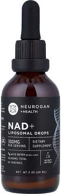 Neurogan Health, NAD+ Liposomal Drops, liposomale Tropfen mit NAD+, Wildbeere, 300 mg, 60 ml (2 oz.)
