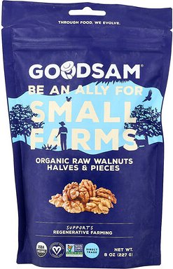 GoodSam, Organic Raw Walnuts, Bio-Walnüsse, Hälften und Stücke, 227 g (8 oz.)