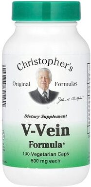 Thumbnail - Christopher's Original Formulas, V-Vein Formula, V-Venen-Formel, 100 vegetarische Kapseln