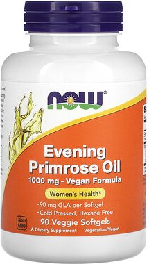 NOW Foods, Evening Primrose Oil, Nachtkerzenöl, 1.000 mg, 90 pflanzliche Weichkapseln
