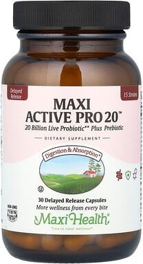 Maxi Health, Maxi Active Pro 20™, 20 Milliarden, 30 Kapseln mit verzögerter Freisetzung