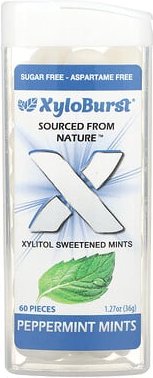 Xyloburst, Xylit Sweetened Mints, Pfefferminze, 60 Stück, 36 g (1,27 oz.)