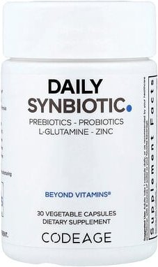 Codeage, Daily Synbiotic, tägliches Synbiotikum, 30 pflanzliche Kapseln