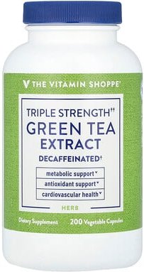 The Vitamin Shoppe, Green Tea Extract, Grüner-Tee-Extrakt, dreifache Wirkstärke, entkoffeiniert, 200 pflanzliche Kapseln...