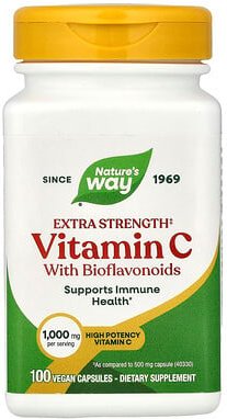Nature's Way, Vitamin C mit Bioflavonoiden, 100 vegane Kapseln