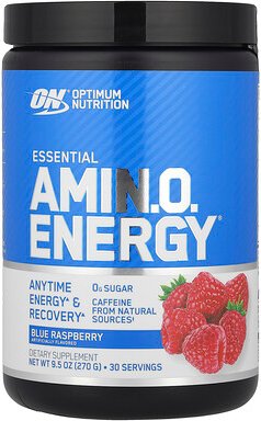 Optimum Nutrition, Essential Amin.O. Energy®, Blue Raspberry, Himbeere, 270 g (9,5 oz.)