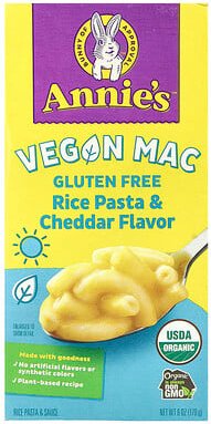 Annie's Homegrown, Vegan Mac, Rice Pasta & Cheddar, vegane Makkaroni, Reisnudeln und Cheddar, 170 g (6 oz.)