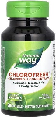 Thumbnail - Nature's Way, Chlorofresh, Chlorophyll Concentrate, Chlorophyllkonzentrat, 90 Weichkapseln (50 mg pro Weichkapsel)