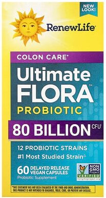 Renew Life, Colon Care Ultimate Flora™ Probiotic, Probiotikum mit verzögerter Freisetzung, vegan